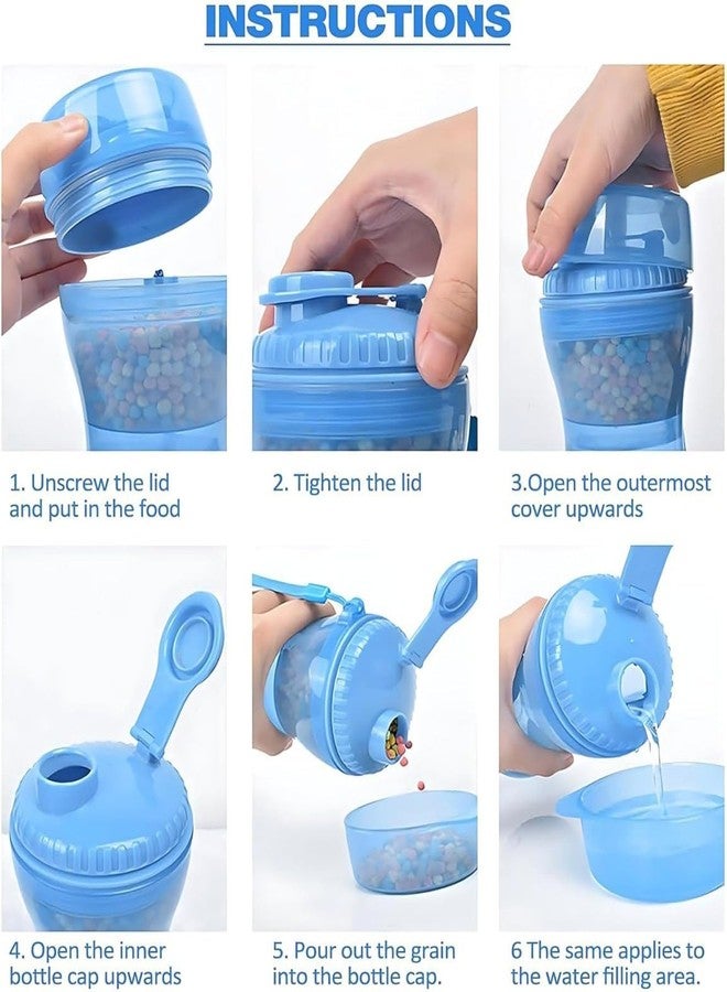 KPS 2 in 1 Portable Dog/Cat Water & Food Dispenser | Leak-Proof Travel Bottle with Snack Container for Pets | Portable Travel Bottle with Food Storage | Pet Feeding Solution (Pack of 1,Multicolor) - Image 3